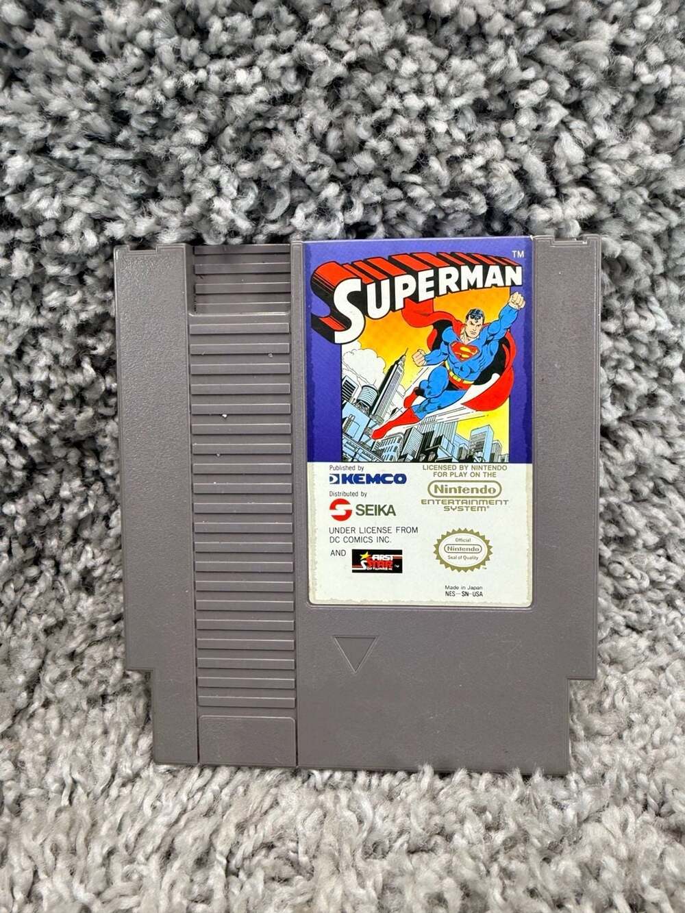 Superman Nintendo Entertainment System (NES) Game Cartridge